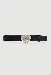 Plus Metallic Heart Buckle Belt