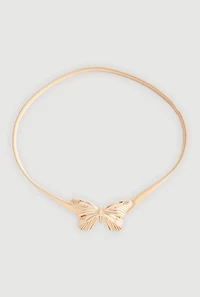 Metallic Butterfly Stretch Waist Belt
