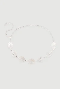 Metallic Bull Concho Chain Belt