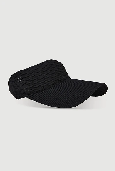 Womens Textured Knit Visor,