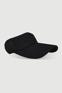 Womens Textured Knit Visor,