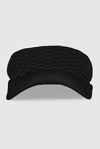 Womens Textured Knit Visor,