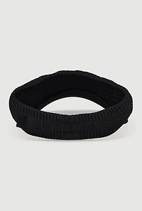Womens Textured Knit Visor,