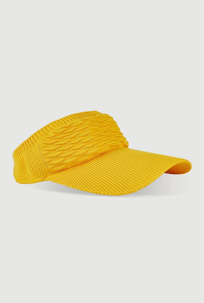 Textured Knit Visor