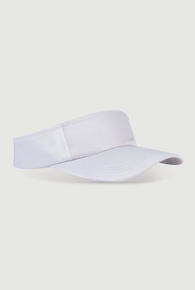 Womens Satin Visor, White