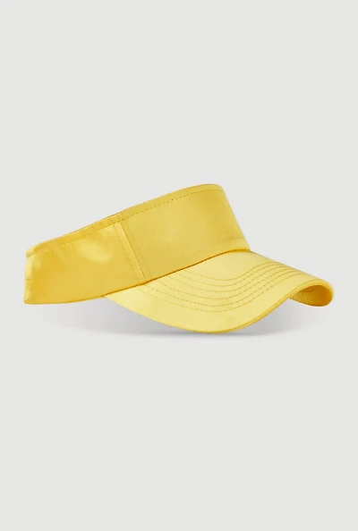Womens Satin Visor, Yellow