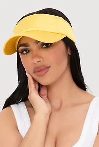 Womens Satin Visor, Yellow
