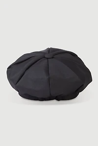 Womens Rhinestone Chain Detail Cabbie Hat, Black