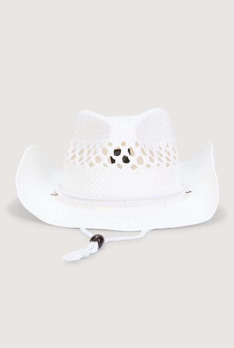 Woven Straw Cowboy Hat