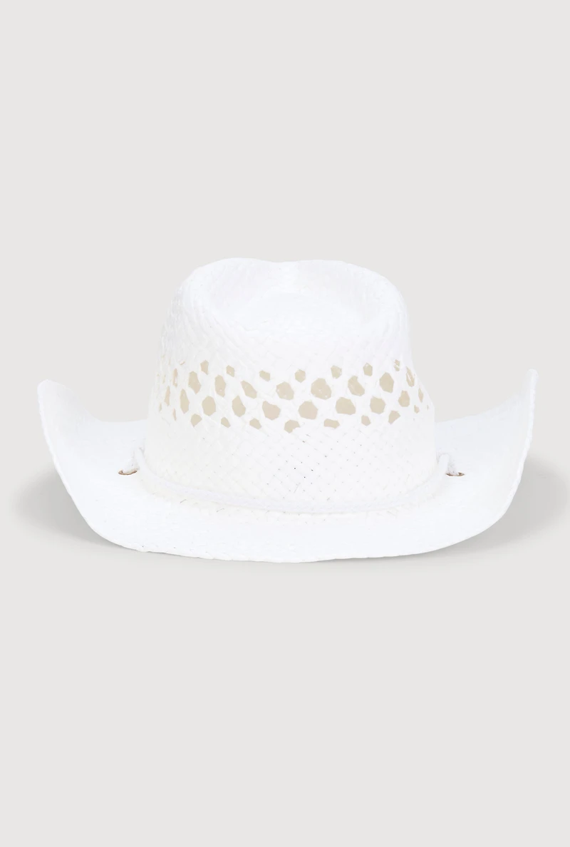 Woven Straw Cowboy Hat