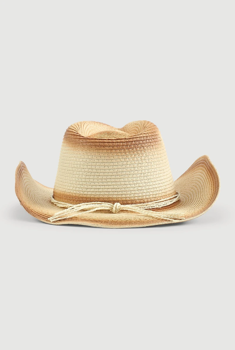 Contrast Trim Cowboy Hat