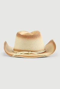 Contrast Trim Cowboy Hat