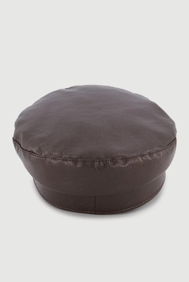 Layered Chain Detail Cabbie Hat