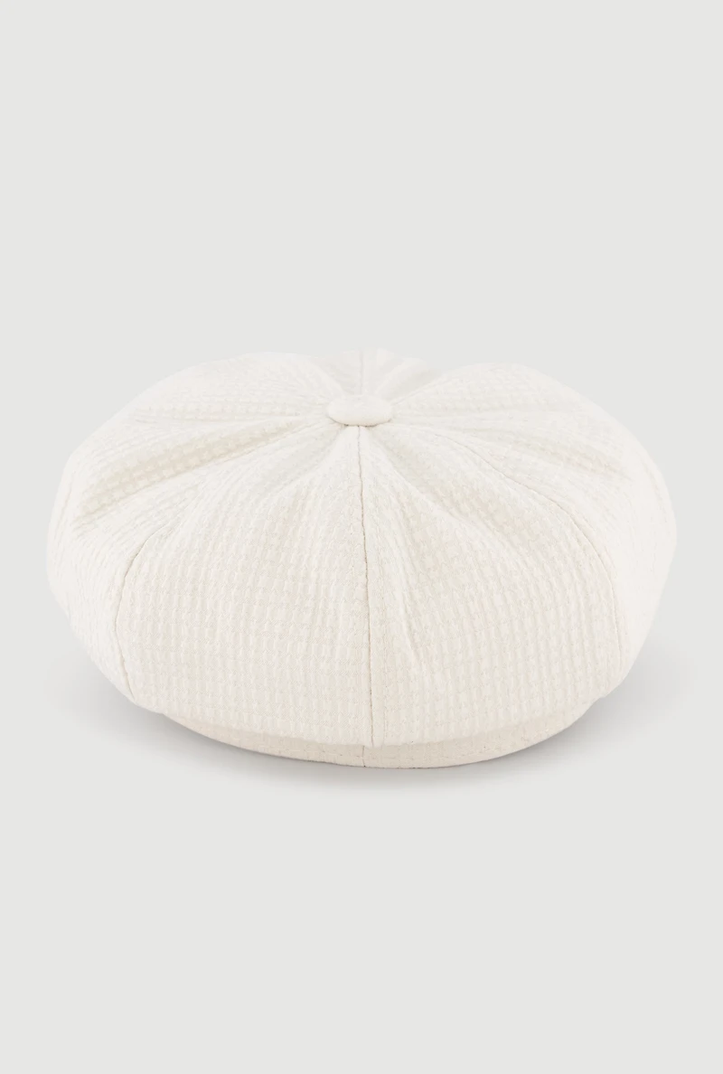 Horsebit Chain Detail Cabbie Hat