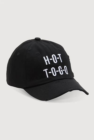 Womens Hot To Go Baseball Cap, Black