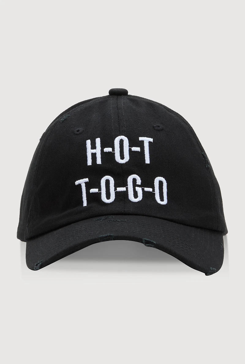 Womens Hot To Go Baseball Cap, Black