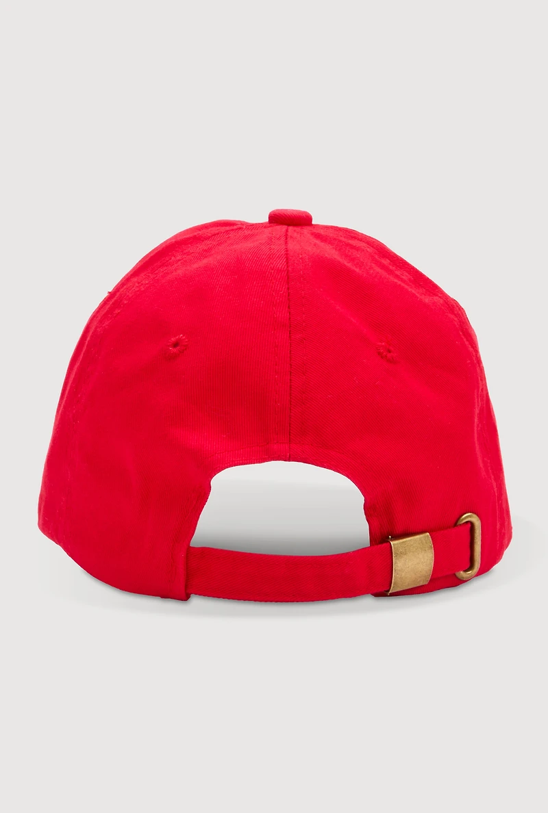 Womens 365 Party Girl Baseball Cap, Red