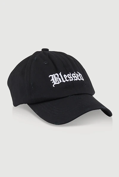 Womens Blessed Backless Baseball Cap,