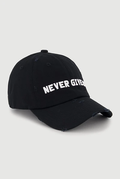Never Give Up Baseball Cap