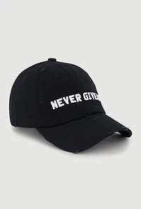 Never Give Up Baseball Cap