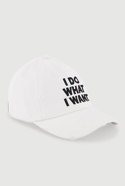 I Do What I Want Baseball Cap