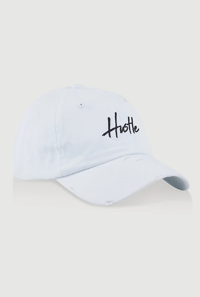 Womens Hustle Baseball Cap, White
