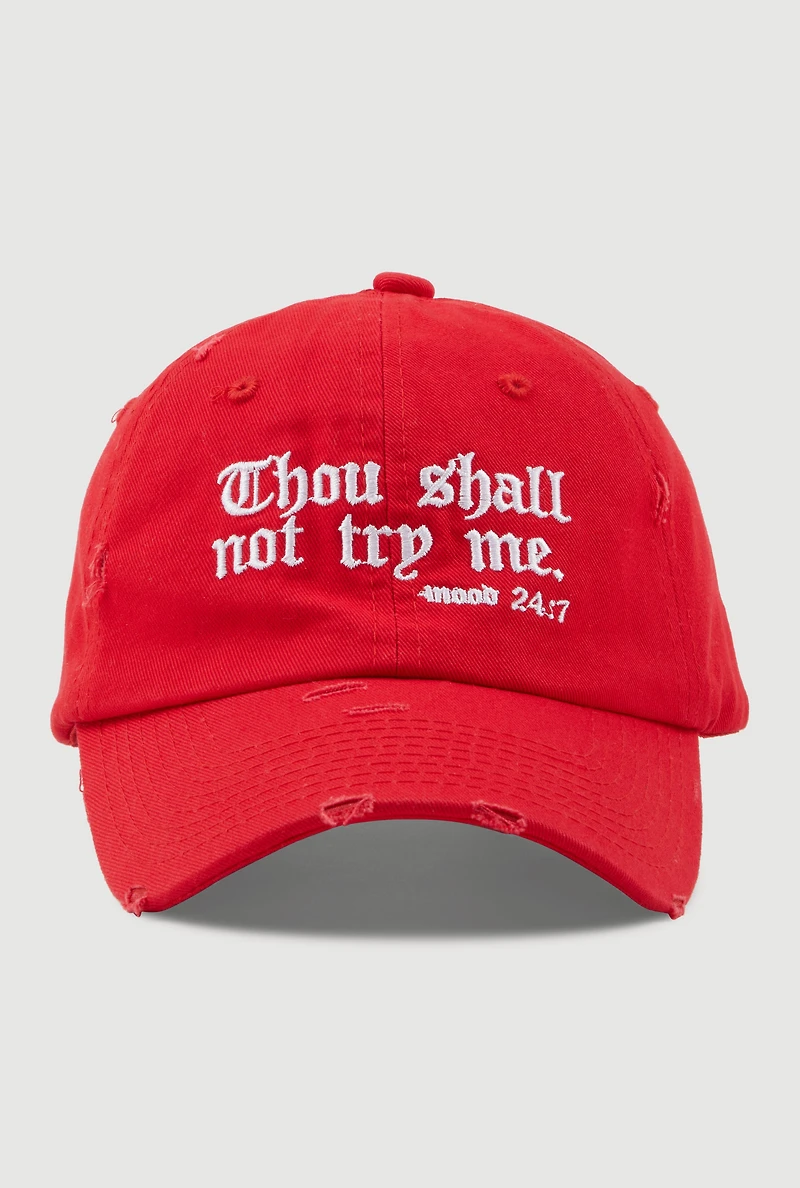Thou Shall Not Try Me Baseball Cap