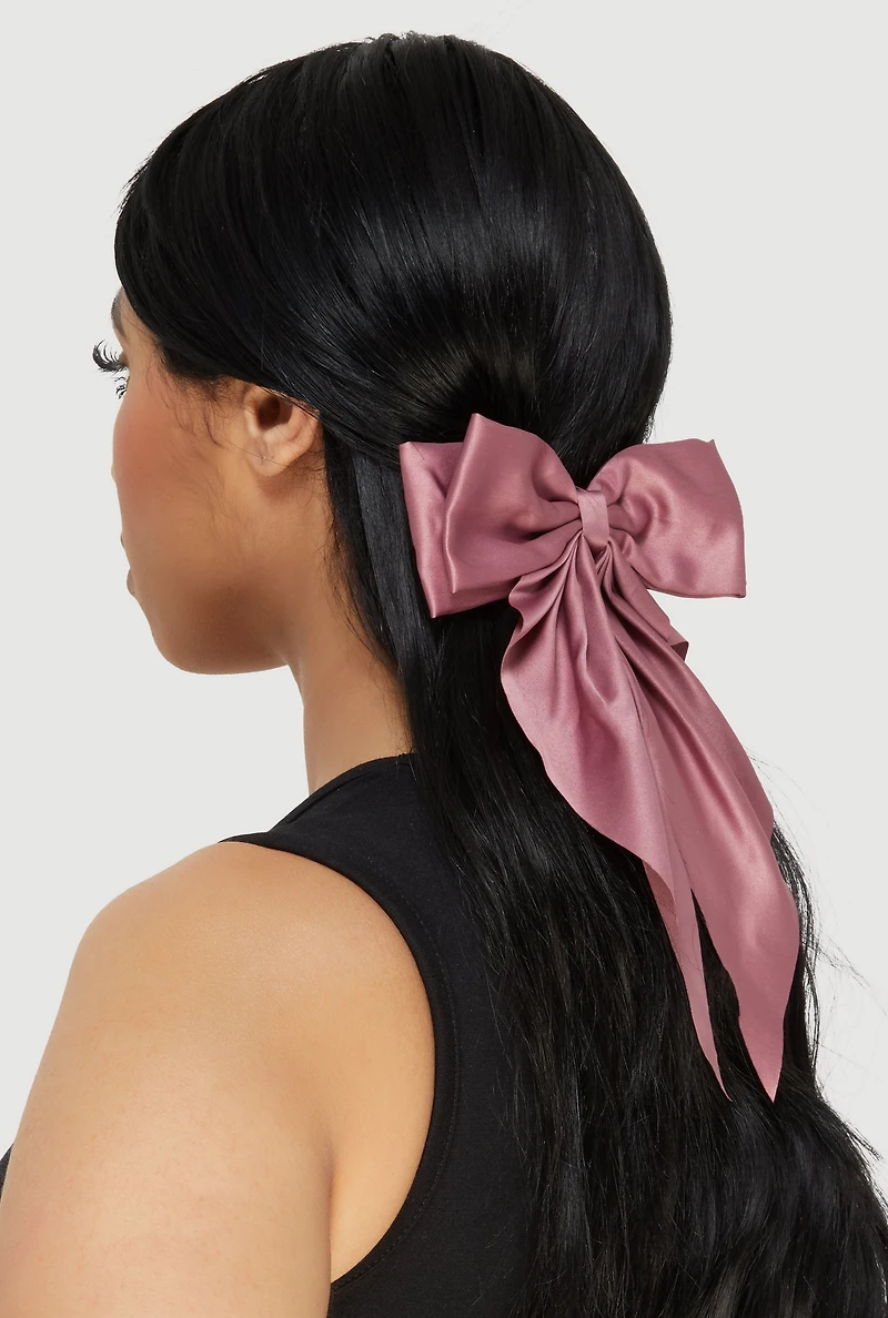 Bow Ribbon Hair Clips 3 Pack