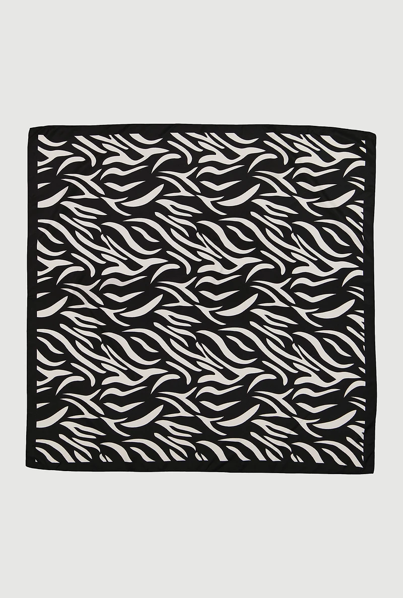 Zebra Print Multiway Scarf and Scarf Ring Set