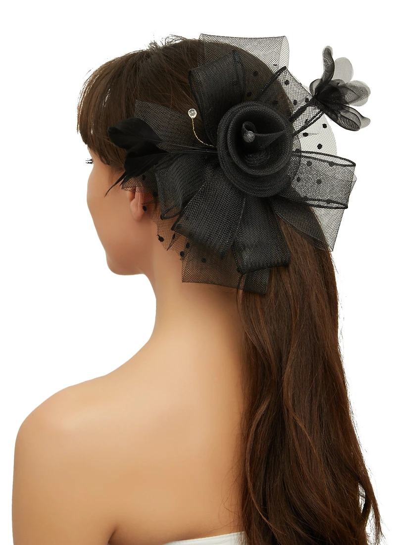 Womens Feather Fascinator,