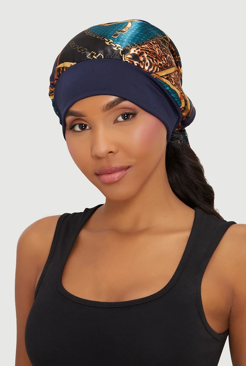 Patterned Bonnet Head Wrap