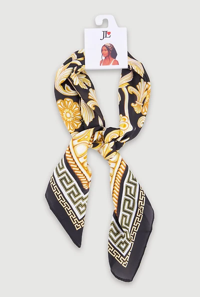 Patterned Border Print Multiway Scarf