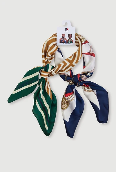 Assorted Patterned Multiway Scarf 2 Pack