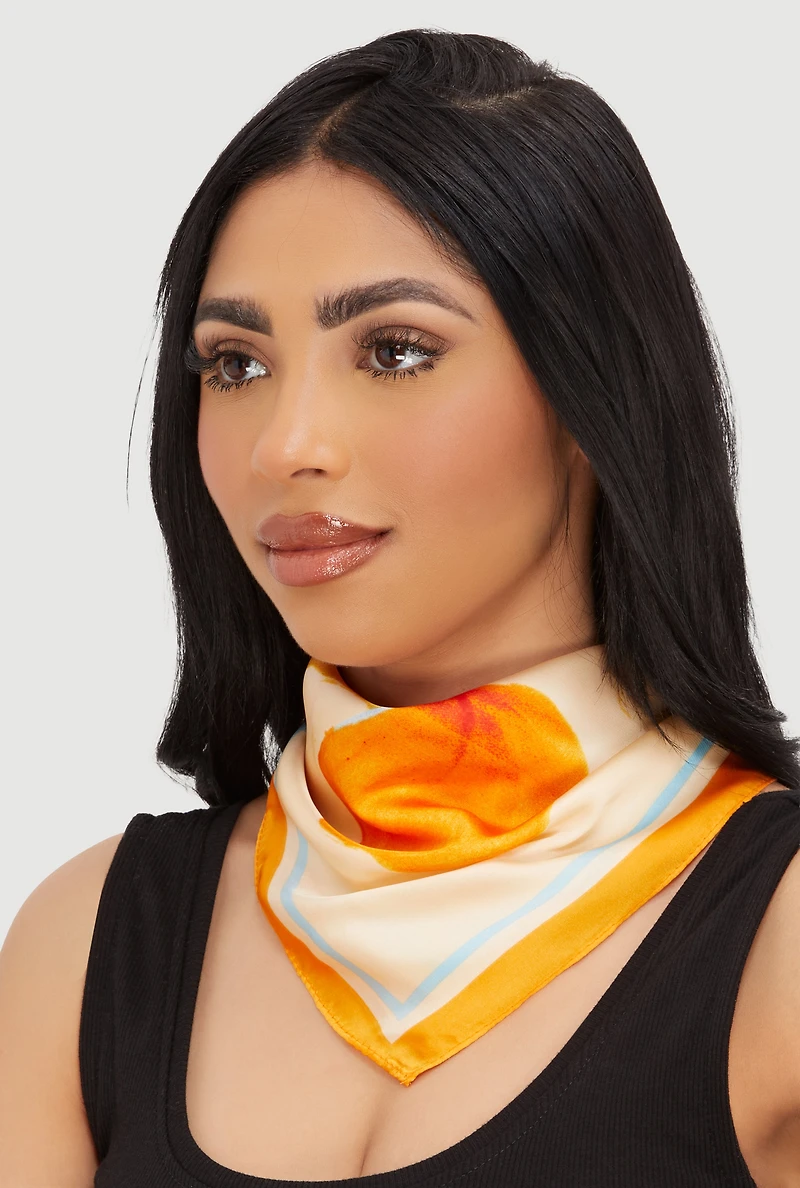 Patterned Contrast Trim Multiway Scarves 2 Pack