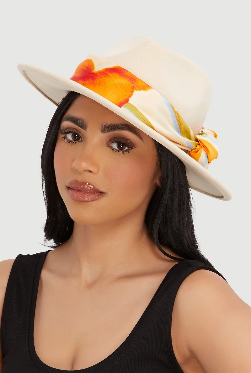 Patterned Contrast Trim Multiway Scarves 2 Pack