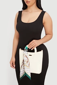 Patterned Contrast Trim Multiway Scarves 2 Pack