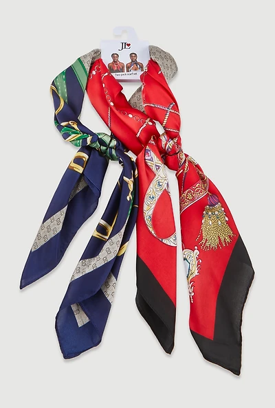 Patterned Multiway Scarf 2 Pack