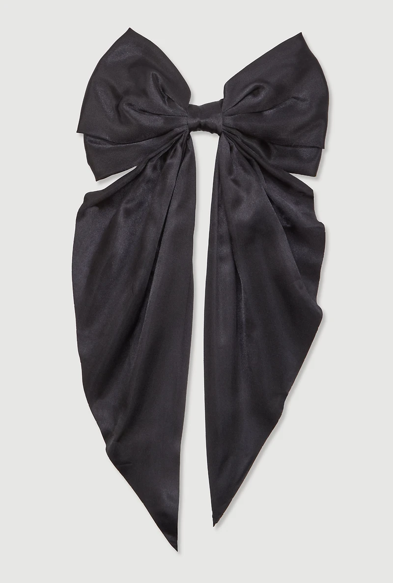 Womens Satin Bow Hair Clip,
