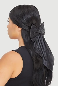Womens Satin Bow Hair Clip,