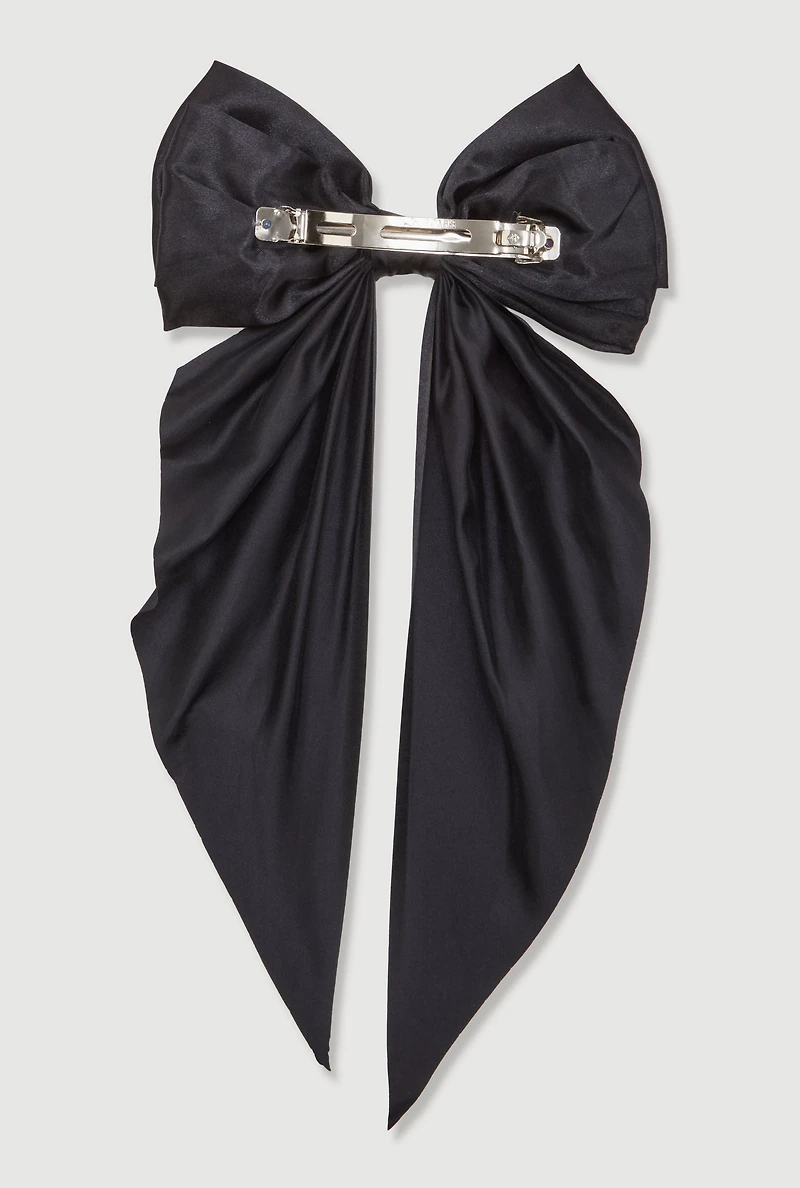 Womens Satin Bow Hair Clip,