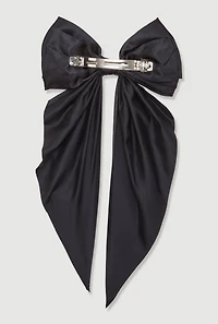 Womens Satin Bow Hair Clip,
