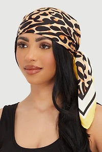 Assorted Patterned Contrast Trim Multiway Scarves 2 Pack