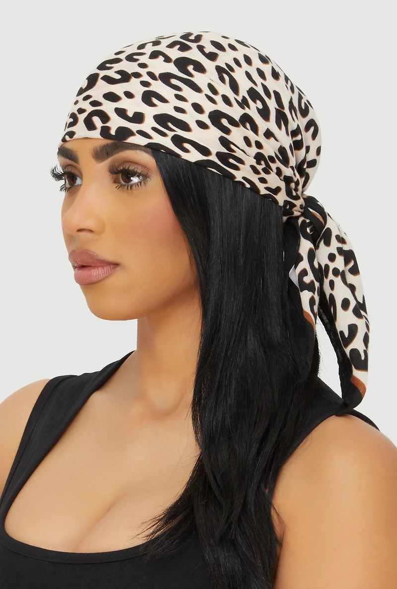 Patterned Border Print Multiway Scarf 2 Piece Set