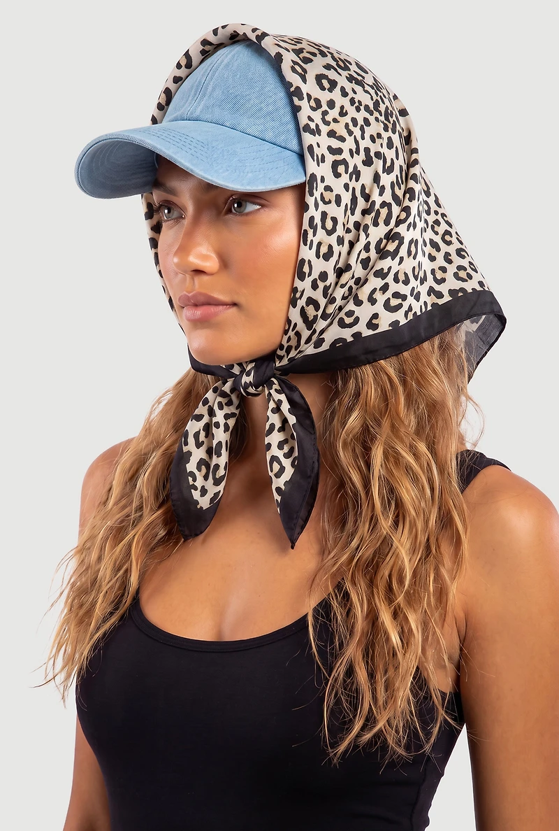 Leopard and Illusion Print Multiway Scarves 2 Pack