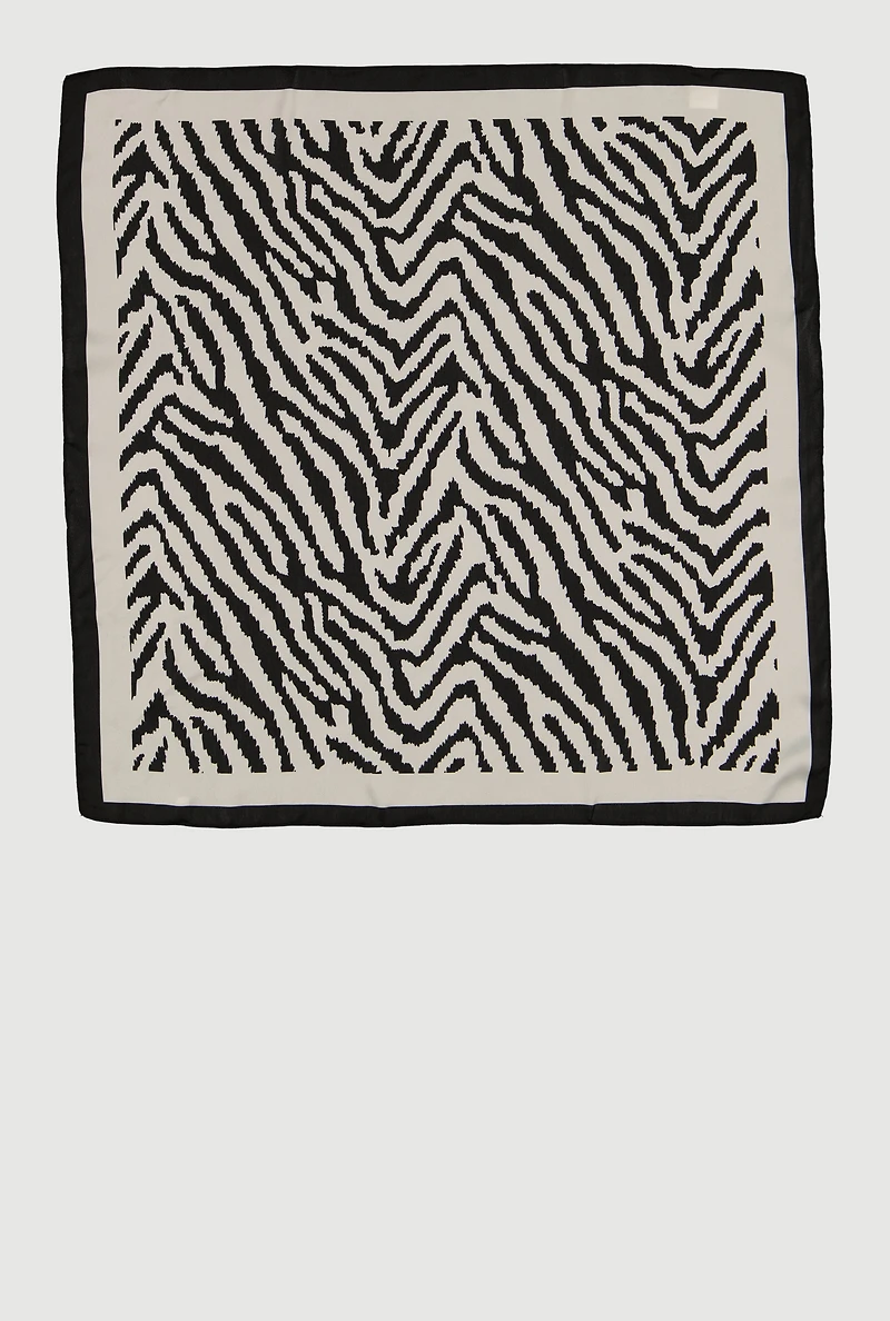 Zebra and Abstract Print Multiway Scarves 2 Pack