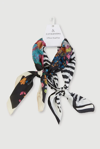 Patterned Multiway Scarves 2 Pack