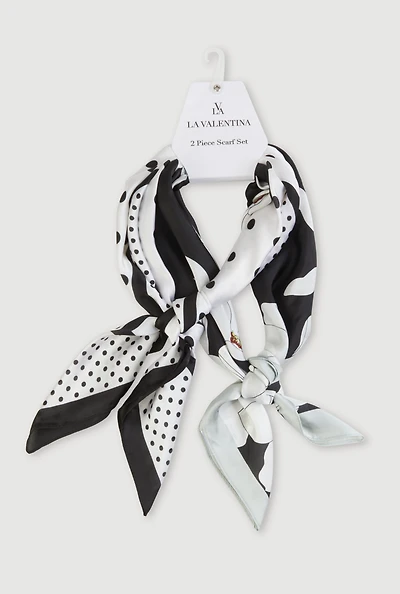 Printed Patterned Multiway Scarf 2 Piece Set