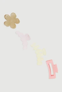 Assorted Hair Claw Clips Set of 4
