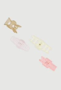 Assorted Hair Claw Clips Set of 4