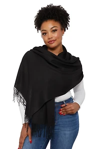 Womens Fringe Detail Pashmina Scarf,